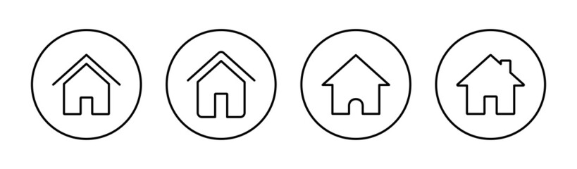House icons set. Home sign and symbol