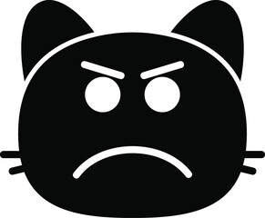 cat frown Glyph Icon