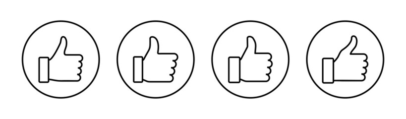 Like icons set. Thumbs up sign and symbol. Hand like