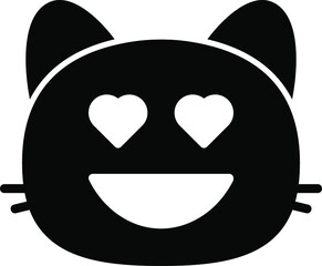 cat hearts Glyph Icon