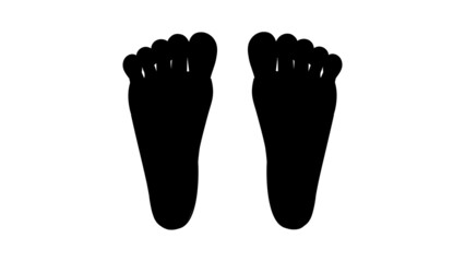 simple black soles icon