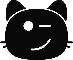cat wink Glyph Icon