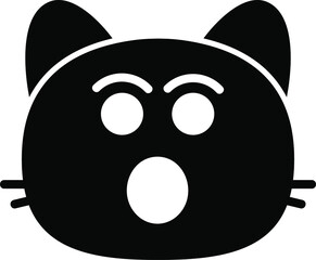 cat amazed Glyph Icon