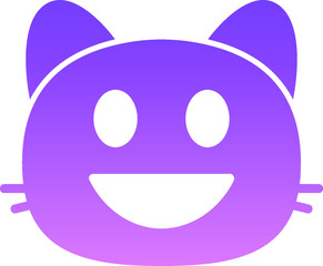 cat laughing Glyph Gradient