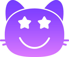 cat starred II Glyph Gradient