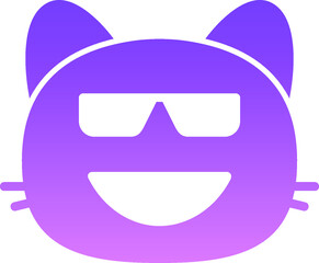 cat sunglasses II Glyph Gradient