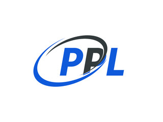 PPL letter creative modern elegant swoosh logo design