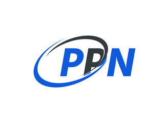 PPN letter creative modern elegant swoosh logo design