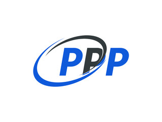 Obraz premium PPP letter creative modern elegant swoosh logo design