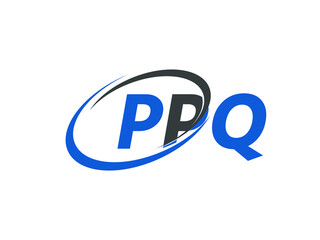 PPQ letter creative modern elegant swoosh logo design