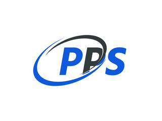 PPS letter creative modern elegant swoosh logo design