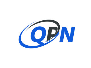 QPN letter creative modern elegant swoosh logo design