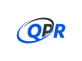 QPR letter creative modern elegant swoosh logo design