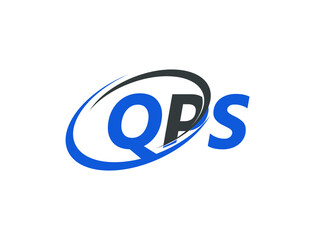 QPS letter creative modern elegant swoosh logo design