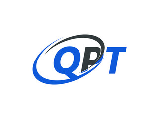 QPT letter creative modern elegant swoosh logo design