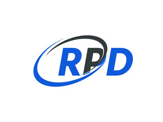 RPD letter creative modern elegant swoosh logo design