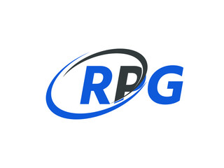 RPG letter creative modern elegant swoosh logo design