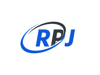 RPJ letter creative modern elegant swoosh logo design