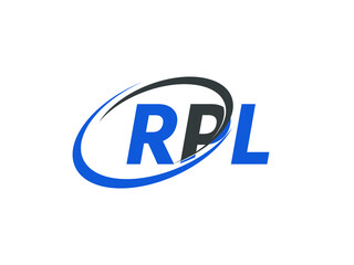 RPL letter creative modern elegant swoosh logo design