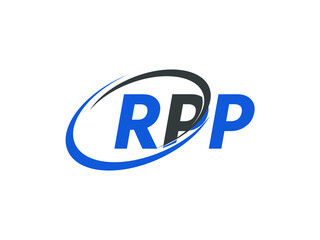 RPP letter creative modern elegant swoosh logo design