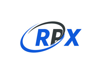 RPX letter creative modern elegant swoosh logo design