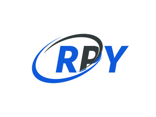 RPY letter creative modern elegant swoosh logo design