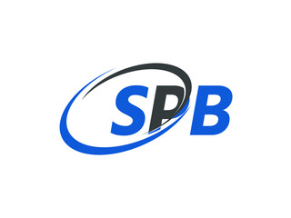 SPB letter creative modern elegant swoosh logo design