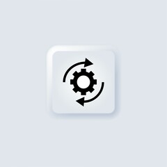 Setting, user vector icon. Simple element neumorphic style illustration Setting, user vector icon. Material concept vector illustration. EPS 10