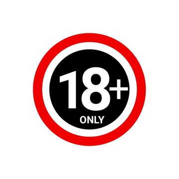 18 plus sign icon 