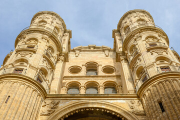 Detail of the cathedral at Malaga in Spain