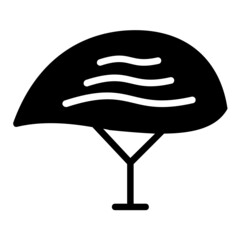 MIPS cycle helmet Concept Vector Glyph Icon Design,Cycling Sport Symbol, Bicycling Sign, Biking Equipment Stock Illustration