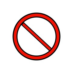 Ban, prohibited, stop icon illustration 