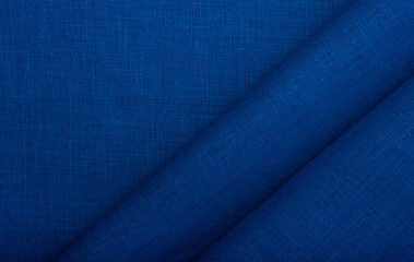 Natural linen fabric texture. Textured fabric background. Concept of using natural eco-friendly materials