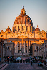 Basilica di San Pietro (St. Peter's Basilica) during golden hour (Vatican City, Italy)