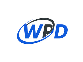 WPD letter creative modern elegant swoosh logo design