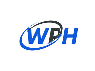 WPH letter creative modern elegant swoosh logo design