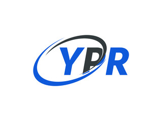 YPR letter creative modern elegant swoosh logo design
