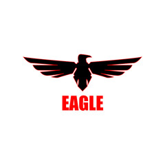 Business concept logo, eagle icon, vector illustration