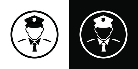 police icon on white background	 - obrazy, fototapety, plakaty