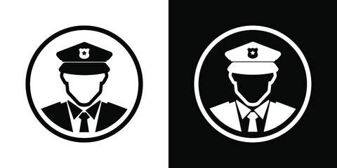 police icon on white background	 - obrazy, fototapety, plakaty