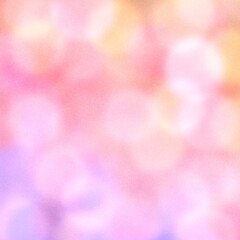 イルミネーション風抽象背景）オレンジから紫へのグラデーション　ボケライト　正方形バナー　幻想的　光　夢