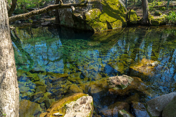 Image of an artificial lake in the park.