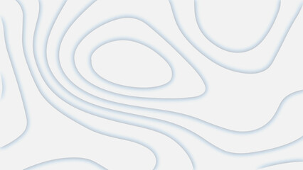 White Abstract Modern Wavy, Wave, Liquid, Fluid ,Paper Cut Style. Background.