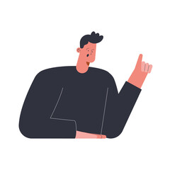 young man indexing character