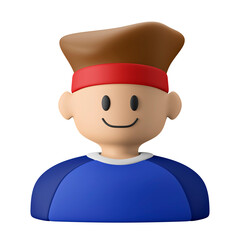 smiling male fitness centre member avatar 3d icon 3d illustration gym exercise theme