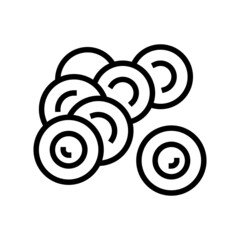 eggs salmon line icon vector. eggs salmon sign. isolated contour symbol black illustration