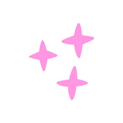 Sparkles cute hand-drawn vector illustration