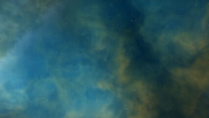 Science fiction illustrarion, deep space nebula, colorful space background with stars 3d render	
