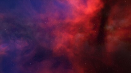 Naklejka premium Science fiction illustrarion, deep space nebula, colorful space background with stars 3d render 