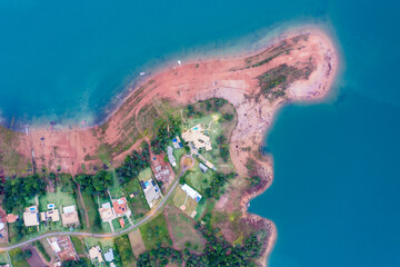 Península do Sol seen from above, Furnas, Minas Gerais, Brazil